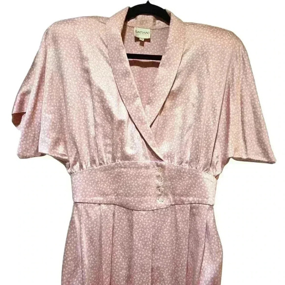Vintage Datiani Dress 100% Rayon Pink Size 10 - Picture 3 of 9